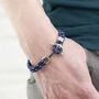 Personalised Men's Blue Rope Nautical Anchor Bracelet, thumbnail 3 of 9