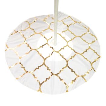 Tree Skirt White And Gold Foil, 2 of 2