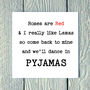 Roses Are Red I Really Like Lamas Greetings Card, thumbnail 1 of 2