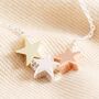 Personalised Mixed Metal Triple Star Bead Necklace, thumbnail 1 of 4