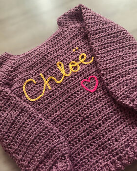 Personalised Baby Name Cardigan, 6 of 12