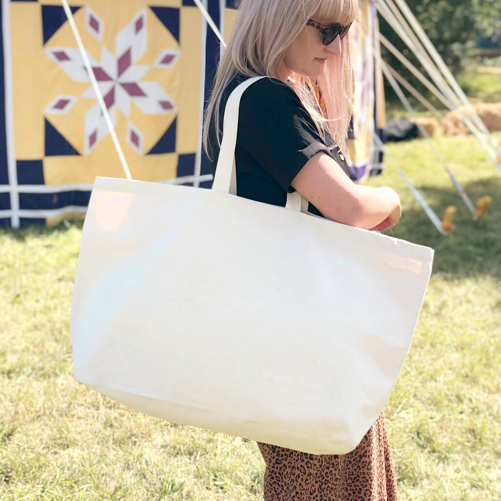 Oversized Canvas Tote Bag By Alphabet Bags Notonthehighstreet
