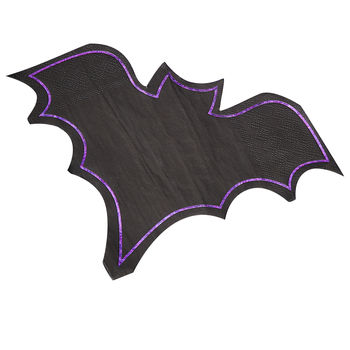 Bat Halloween Black Paper Napkins, 2 of 3