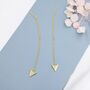 Sterling Silver Arrowhead Threader Earrings, thumbnail 6 of 12
