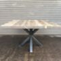 Reclaimed Industrial Pedestal Dining Table 330, thumbnail 1 of 6