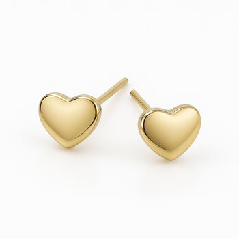 9ct Gold Heart Micro Stud Earrings – 4mm, 3 of 9