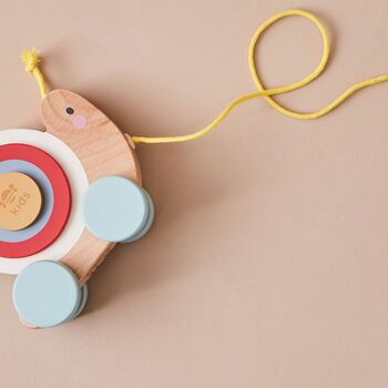 Wooden Pull Along Snail Children’s Toy, 3 of 3