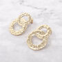 18ct Gold Plated Double Hoop Drop Earrings, thumbnail 1 of 4