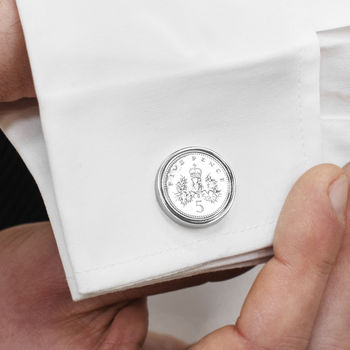 18th Birthday 2004 Five Pence 5p Coin Cufflinks, 3 of 12