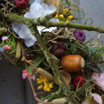 Spring Summer Hedgerow Wreath Door Wedding Home Decoration, 3 of 7