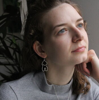 Freya Recycled Silver Earrings, 4 of 6