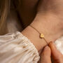 Mini Heart Initial Personalised Slider Bracelet, thumbnail 3 of 9