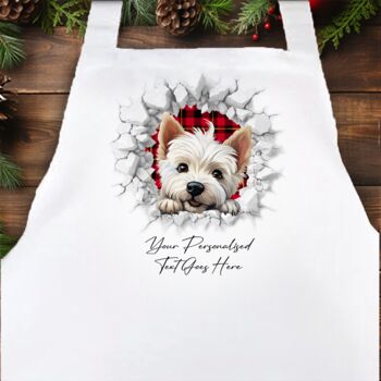 Personalised Christmas West Highland Terrier Break Through, 4 of 10