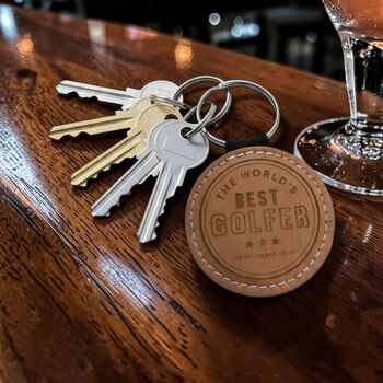 Personalised 'World's Best Golfer' Keyring, 7 of 9
