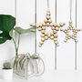 Beaded Wooden Hanging Star Decoration, thumbnail 1 of 1