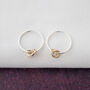 9ct Gold And Silver 30th Birthday Hoop Earrings, thumbnail 5 of 10