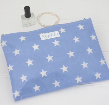Oilcloth Wipe Clean Personalised Make Up Bag, 4 of 9