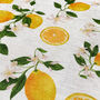 Lemons And Floral Cushion Cover With Yellow And Green, thumbnail 2 of 7