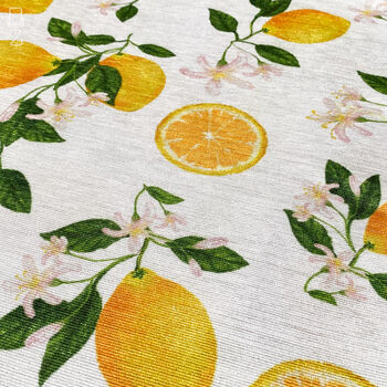 Lemons And Floral Cushion Cover With Yellow And Green, 2 of 7