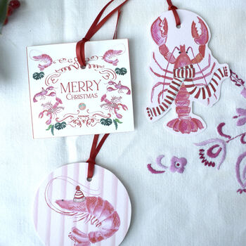 Pack Of Three Bridgerton Lobster Gift Tags, 5 of 9