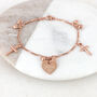 Personalised 9ct Rose Gold Plated Christening Bracelet, thumbnail 1 of 5