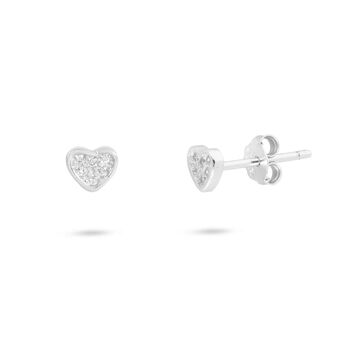 Crystal Heart Stud Earrings, 2 of 4