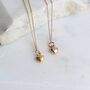Tiny Heart Charm Necklace Gold Or Rose Gold Vermeil, thumbnail 1 of 7