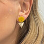Nichole Mustard Polymer Clay Earrings, thumbnail 4 of 5