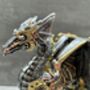 Pair Of Steampunk Dragon Bookends – Silver And Gold Retro, thumbnail 4 of 12