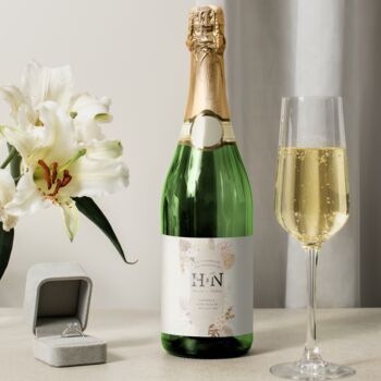 Personalised Boho Style Wedding Champagne Label, 3 of 4
