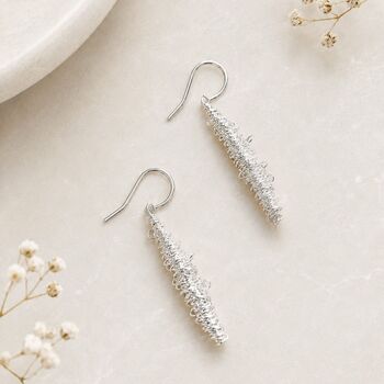 Loops Sterling Silver Drop Earrings, 2 of 11