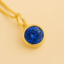 Personalised Gold Plated Sterling Silver September Sapphire Birthstone Necklace, thumbnail 1 of 8