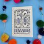 Personalised 50th Birthday Card Papercut Woodland Design, thumbnail 9 of 11