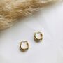 Minimalistic Gold Plated Dome Hoop Earrings, thumbnail 1 of 3
