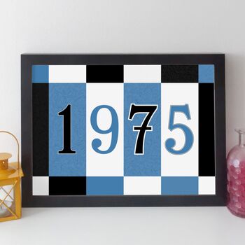 50th Birthday Print Or Card Personalised Gift 1975, 10 of 12