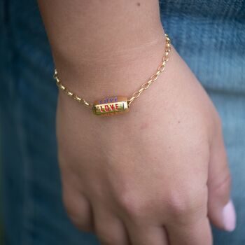 Love Is All Around Charm Bracelet, Rainbow, 5 of 6