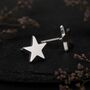 Silver Plated Star Stud Earrings, thumbnail 3 of 7
