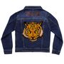 Personalised Kids Denim Jacket With Big Tiger, thumbnail 4 of 7