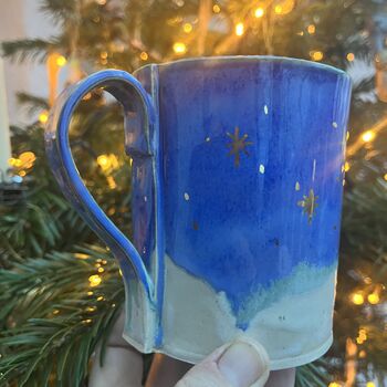 Handmade Large Starry Winter Mug, 3 of 11