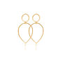 18ct Gold Vermeil Handmade Lunaria Statement Earrings, thumbnail 2 of 3
