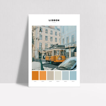 Lisbon Tram, Colour Palette Print, 2 of 4
