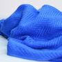 Electric Blue Cashmere Scarf, thumbnail 2 of 4