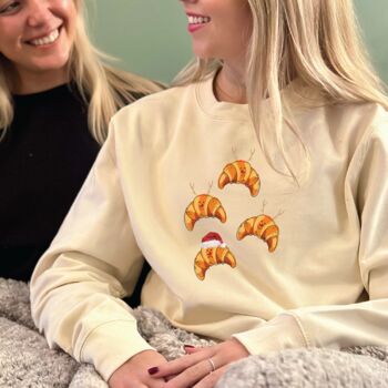 Emotional Christmas Croissants Christmas Jumper, 2 of 3