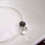 Personalised Initial Sterling Silver Orbits Bangle, thumbnail 5 of 5