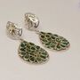Green Emerald Sterling Silver Earrings, thumbnail 1 of 7
