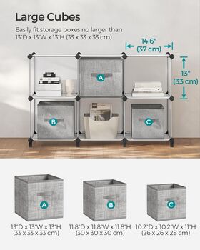 Six Cube Storage Unit Modular Plastic Organiser, 5 of 12