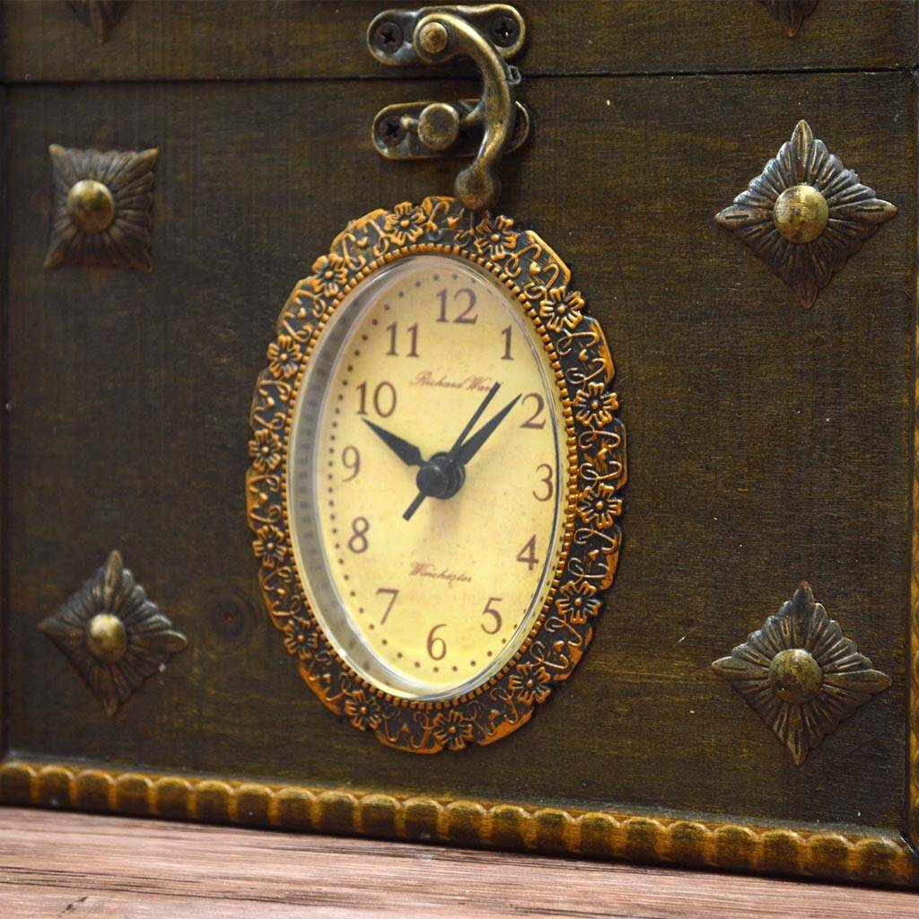 personalised wooden box clock by