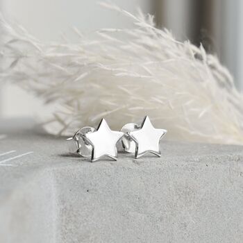 Silver Star Earrings, When You Smile You Sparkle And Shine, 2 of 6