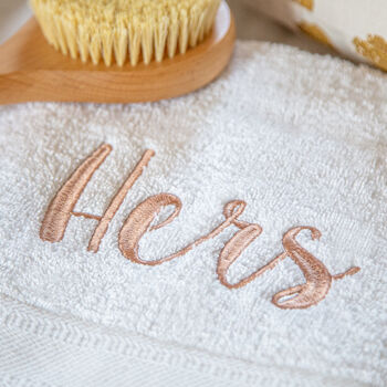 Personalised Bath Towel Set For Couples, 10 of 12