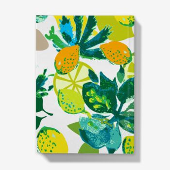 A5 Hardback Notebook Featuring A Spanish Citrus Garden, 4 of 4